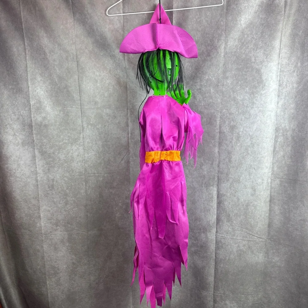 Target Halloween Hanging Animated Witch Purple Orange Green 240 43 6440 New